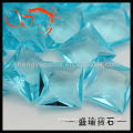 facotry square cut lake blue table cut glass stones(GLSQ0006-10mmblue)